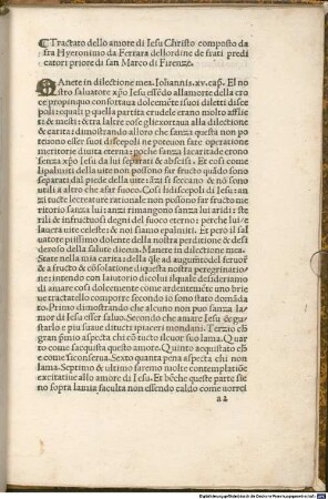Operetta dell'amore di Gesù