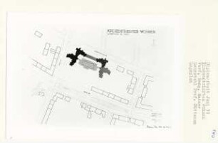 Kindzentriertes Wohnen, Berlin-Schmargendorf (Diplomarbeit bei Werner Düttmann): Lageplan 1:500