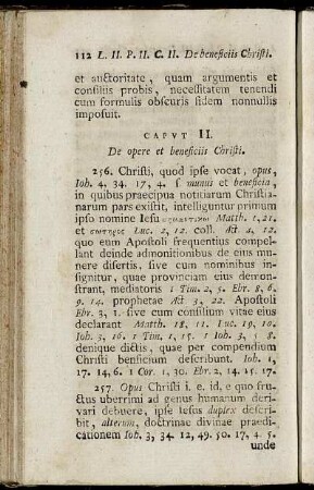 Caput II. De opere et beneficiis Christi.