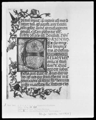 Lektionar für Kloster Weihenstephan angefertigt — Verkündigung an Maria, Folio 9recto