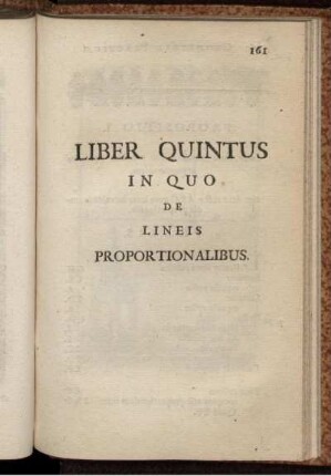 Liber Quintus in Quo de Lineis Proportionalibus.