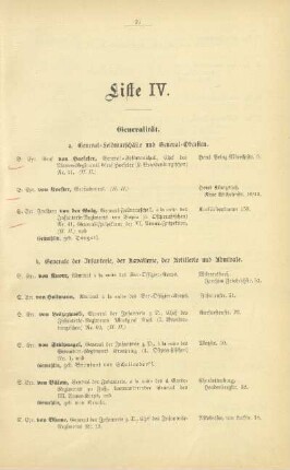 Liste IV. Generalität