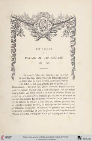 Les Salons au Palais de l'Industrie (1857 - 1897)