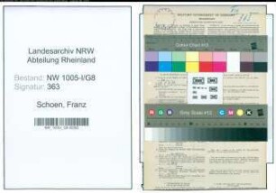 Entnazifizierung Franz Schoen , geb. 11.10.1908 (Postschaffner)
