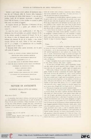 Notizie di antichità. Scoperte nella città di Napoli.1889-90-91