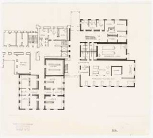 Evangelisches Diakonissenkrankenhaus Bethanien, Berlin-Kreuzberg Umbau. Hauptgebäude: Grundriss Erdgeschoss 1:200
