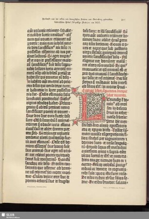 Faksimile aus der ersten mit beweglichen Lettern von Gutenberg gedruckten lateinischen Bibel, 36 seitig Mainzer