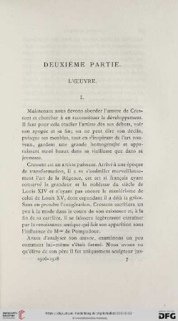 Deuxième Partie. L'Oeuvre