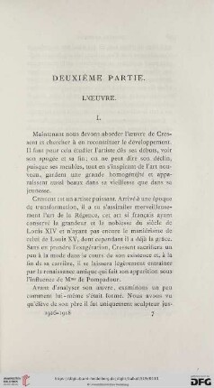 Deuxième Partie. L'Oeuvre