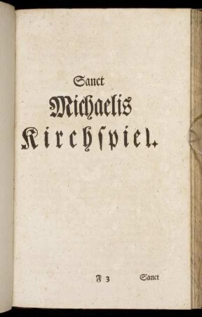 Sanct Michaelis Kirchspiel.