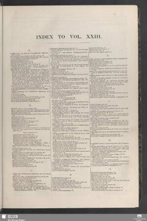 Index to vol. XXIII