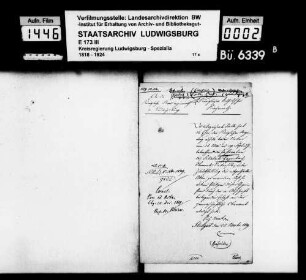 Kirchen- und Schulsachen, Oberamt Neckarsulm