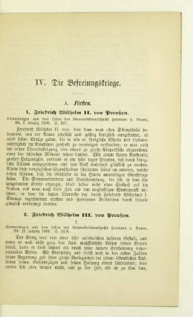 IV. Befreiungskriege