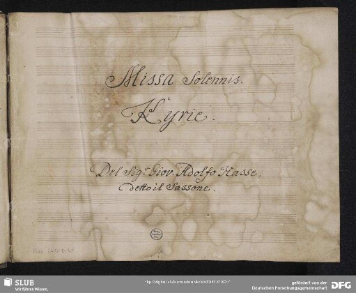 Band 1 - Kyrie, Credo, Sanctus, Agnus