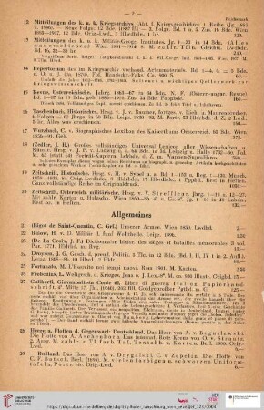 Allgemeines (Nr. 21-47)