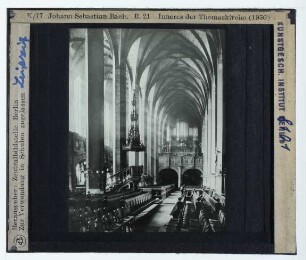 Leipzig, Thomaskirche : Innenansicht, Blick nach W