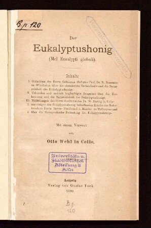 Der Eukalyptushonig (Mel Eucalypti globuli)