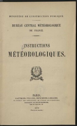 Instructions meteorologiques