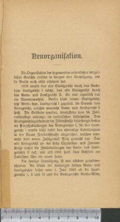 Neuorganisation