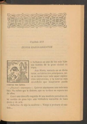 Capítulo XVI - Duros razonamientos