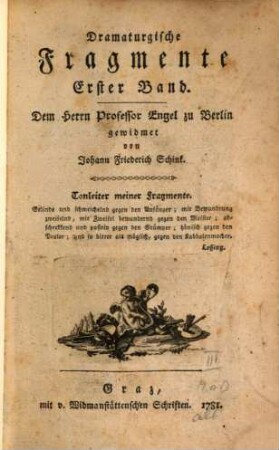 Dramaturgische Fragmente, 1