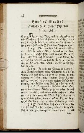 Fünftes Kapitel. Rathschläge in großer Hize und strenger Kälte.