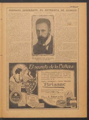 Hermann Stegemann, el novelista de Alsacia : (Escritores de Alemania)