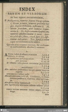 Index Rerum Et Verborum in hoc opere occurentium