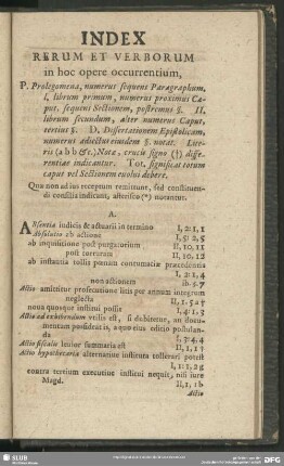Index Rerum Et Verborum in hoc opere occurentium