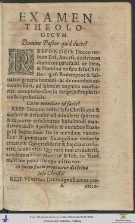 Examen Theologicum