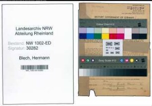 Entnazifizierung Hermann Blech, geb. 15.06.1898 (Lehrer)