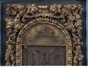 Kreuzigungsrelief und Lünette mit Gottvater, Gottvater