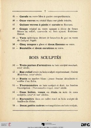 Bois Sculptès  (Nr. 52-60)