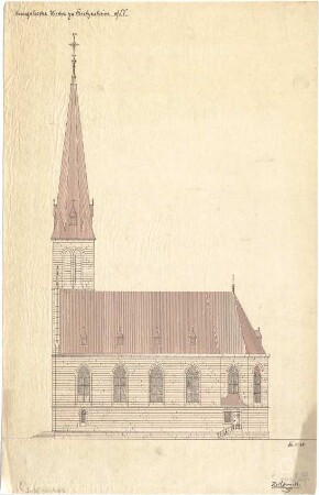 Schmidt, Heinrich von; Bretzenheim / Nahe; Ev. Kirche - Ansicht