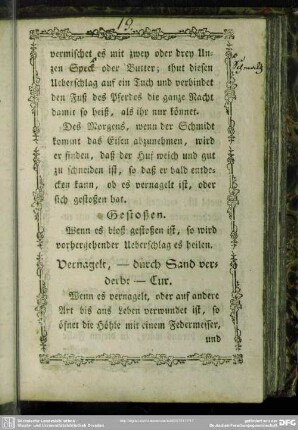 Vernagelt, - durch Sand verderbt - Cur