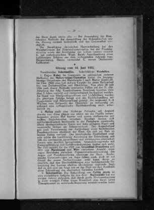 Sitzung vom 14. Juni 1932.