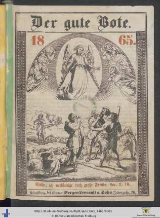 29. Jahrgang: Der Gute Bote: ... für das Jahr der Gnade 1865