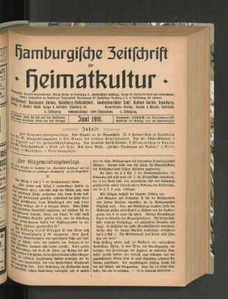 3. Jahrgang. Juni 1911.