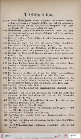 II.Arbeiten in Glas (Nr. 493 - 540)