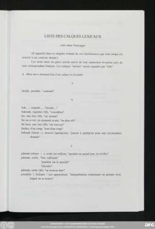 Liste Des Calques Lexicaux cités dans l'ouvrages