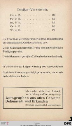 Besitzer-Verzeichnis