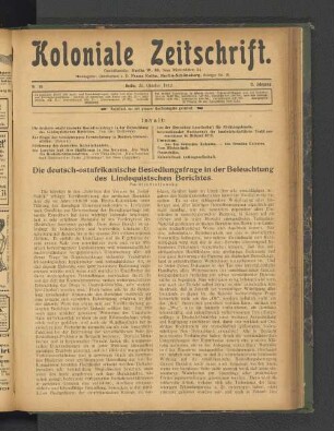Nr. 43. Berlin, 25. Oktober 1912. 13. Jahrgang.