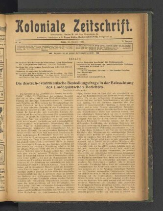Nr. 43. Berlin, 25. Oktober 1912. 13. Jahrgang.