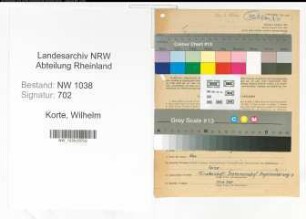 Entnazifizierung Wilhelm Korte , geb. 26.10.1893 (Beamter)