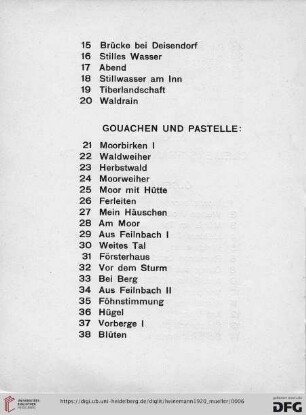 Gouachen und Pastelle
