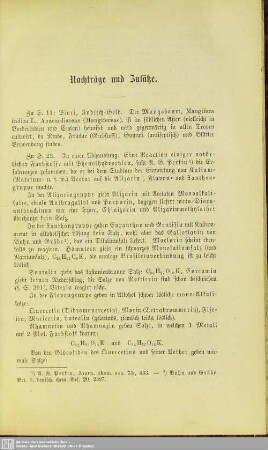 Nachträge und Zusätze