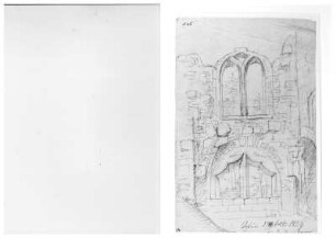 Oybin : Rietschel, Ernst: Oybin. Okt. 1826. Bleistift auf hellelfenbeinfarbenem Velin; 32,6 x 21,5 cm. Privatbesitz, WVZ 181