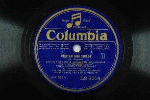 Tristan und Isolde : Schluss-Szene des 3. Aufzuges, Isoldes Liebestod "Höre ich nur diese Weise" / (R. Wagner)