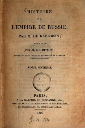 Histoire de l'empire de Russie, 11