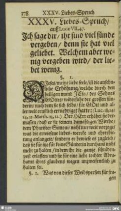 XXXV. Liebes-Spruch, auß Lucae VII, 47